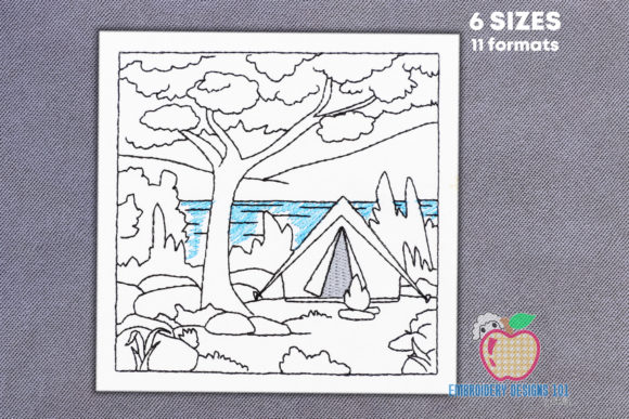 Camping Tent with Campfire: A Cozy Holiday Stitch Review