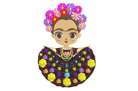Doll with Skirt: A Sweet Pick for Etsy Embroidery Shops