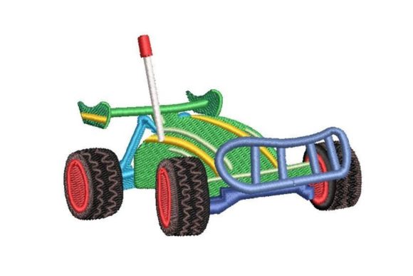 RC Car Front View: A Sporty Holiday Embroidery Pick