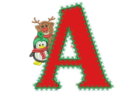 Review: Christmas Font Letter a for Holiday Embroidery