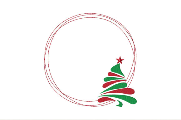 Review: Circle Frame with Christmas Tree for Boutique Sweatshirts
