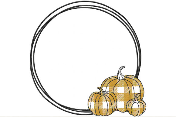 Review: Circle Frame with Pumpkins Monogram Design