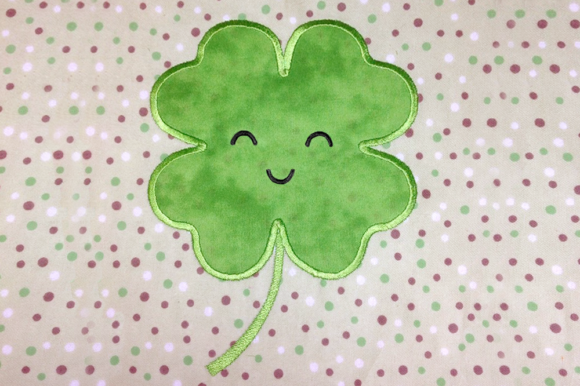 Smiling Clover Applique: A Cheerful St Patrick S Day Design